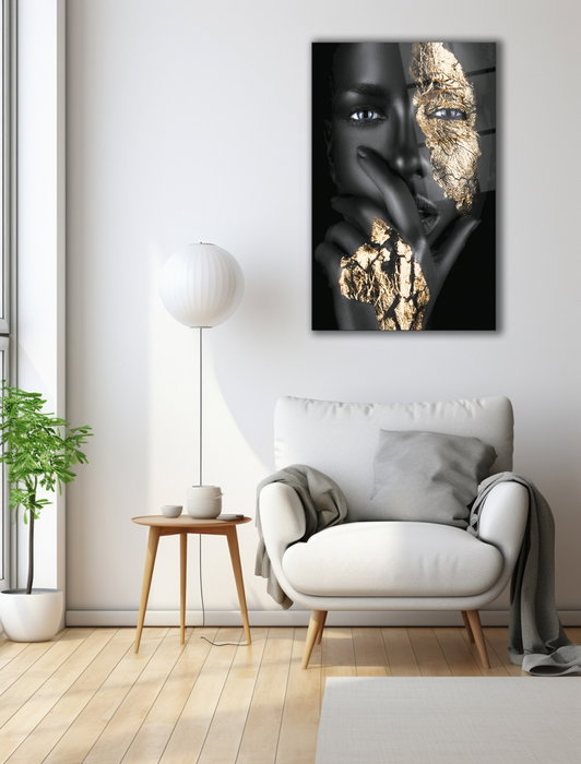 Wallity Pintura de Vidrio Templado Decorativo Multicolor 46 x 72 cm